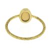 Image 6 : Vintage Handmade 18k Gold Oval Cabochon Cut Opal Solitaire Petite Cocktail Ring