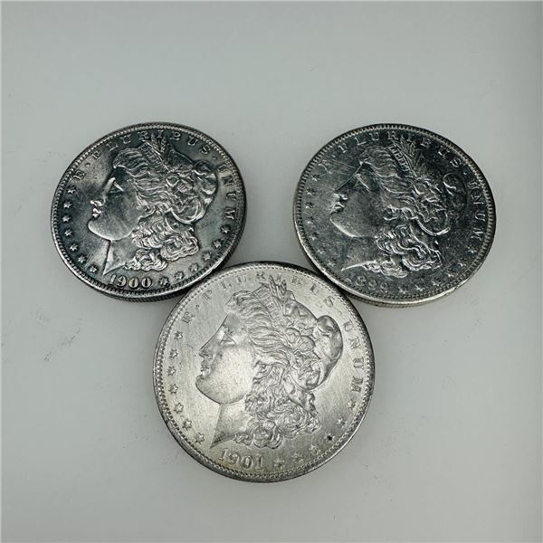 1899-1901 Morgan Silver Dollar (VG+) Consecutive Set