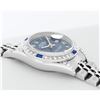 Image 3 : Rolex Ladies Quickset Stainless Steel Blue Roman 18K White Gold Diamond & Sapphi