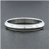 Image 2 : Men's Classic Art Carved 14k White Gold 3.6mm Dome w/ Milgrain Wedding Band Ring