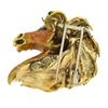 Image 3 : Frascarolo & Co. 18K Gold Detailed Enamel 3D Horse Head Pin Brooch w/ Diamonds