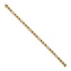 Image 5 : 14k Gold 2.14 ctw Alternating Round Ruby & Diamond Open Square Chain Link Bracel