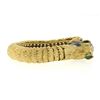Image 5 : Vintage 18k Gold Textured Detailed Enamel 3D Horse Head Diamond Bangle Bracelet