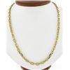 Image 1 : Unisex 18K Yellow Gold 18.75" Faceted Polished Open Cable Link Chain Necklace