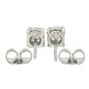 Image 2 : Platinum 0.81 ctw Old European Cut Diamond 4 Prong Basket Classic Stud Earrings