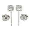 Image 4 : Platinum 0.81 ctw Old European Cut Diamond 4 Prong Basket Classic Stud Earrings