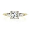 Image 3 : Mid Century 14K TT Gold 0.52 ctw Old European Diamond Three Stone Engagement Rin
