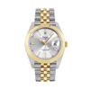 Image 2 : Mens 18K Two Tone Yellow Gold And Stainless Steel Silver Index 41MM Datejust