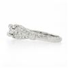 Image 6 : New 14k White Gold.85 ctw Round Diamond Milgrain & Wheat Engraved Engagement Rin