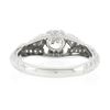 Image 7 : New 14k White Gold.85 ctw Round Diamond Milgrain & Wheat Engraved Engagement Rin