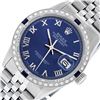 Image 1 : Rolex Mens Stainless Steel Blue Roman Diamond And Sapphire 36MM Datejust Wristwa