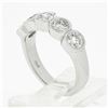 Image 9 : NEW Custom Made Platinum 1.19 ctw Bezel Diamond 5 Stone Classic Wedding Band Rin
