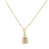 Image 1 : 14KT Yellow Gold 2.13 ctw Morganite and Diamond Pendant With Chain