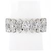 Image 1 : Vintage Platinum 4.50 ctw 18 Marquise Prong Diamond Eternity Wedding Band Ring