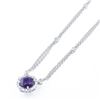 Image 1 : 2.08 ctw UNHEATED Pinkish Purple KASHMIR Sapphire and 0.53 ctw Diamond 14K White