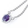Image 2 : 2.08 ctw UNHEATED Pinkish Purple KASHMIR Sapphire and 0.53 ctw Diamond 14K White