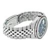 Image 3 : Rolex Mens SS 36MM Blue Vignette Diamond And Ruby Channel Set Diamond Datejust