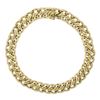 Image 4 : Italian UnoAErre Solid 14k Yellow Gold Wide Interlocking Link Statement Necklace