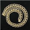 Image 6 : Italian UnoAErre Solid 14k Yellow Gold Wide Interlocking Link Statement Necklace