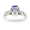 Image 7 : Vintage Platinum GIA Burma NO HEAT Cushion Sapphire & Diamond Engagement Ring