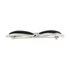 Image 6 : Vintage 18k White Gold Polished Black Onyx .30 ctw Diamonds Ribbon Bow Pin Brooc