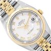 Image 1 : Rolex Mens Two Tone Sapphire Quickset White Roman Dial Datejust With Rolex Box