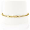 Image 3 : 14k Two Tone Gold 7.5" 3.1mm Fancy Polished Unique Twisted Link Chain Bracelet