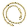 Image 4 : 14k Two Tone Gold 7.5" 3.1mm Fancy Polished Unique Twisted Link Chain Bracelet