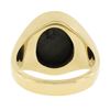 Image 7 : Men's 14K Yellow Gold Oval Cabochon Bezel Set Brown Star Sapphire Solitaire Ring
