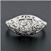 Image 2 : Antique Art Deco 18k Gold Dome Filigree Engraved 0.52 ctw European Diamond Ring