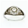 Image 7 : Antique Art Deco 18k Gold Dome Filigree Engraved 0.52 ctw European Diamond Ring
