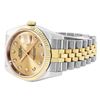 Image 4 : Rolex Mens Two Tone Sapphire Quickset Champagne Diamond Dial Datejust With Rolex