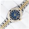 Image 3 : Rolex Ladies 2T Quickset Blue Vignette Diamond And Sapphire Datejust Wristwatch