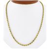 Image 5 : Unisex 14K Yellow Gold 18" 3.3mm Polished Solid Rope Chain Barrel Clasp Necklace