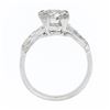 Image 9 : Vintage Platinum 1.67 ctw GIA European Diamond w/ Marquise Accents Engagement Ri