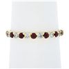 Image 1 : 14K Gold 0.53 ctw Alternating Round Brilliant Ruby & Diamond Prong Stack Band Ri