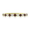 Image 4 : 14K Gold 0.53 ctw Alternating Round Brilliant Ruby & Diamond Prong Stack Band Ri