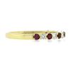 Image 5 : 14K Gold 0.53 ctw Alternating Round Brilliant Ruby & Diamond Prong Stack Band Ri