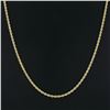 Image 4 : Unique 14k Tri Color Gold 15.5" 3.2mm Solid Rope Link Chain Choker Necklace