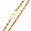Image 5 : Unique 14k Tri Color Gold 15.5" 3.2mm Solid Rope Link Chain Choker Necklace