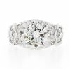Image 4 : Vintage Platinum 2.15 ctw GIA Round Prong Set Diamond w/ Accents Engagement Ring