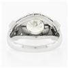 Image 7 : Vintage Platinum 2.15 ctw GIA Round Prong Set Diamond w/ Accents Engagement Ring