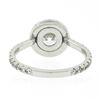 Image 8 : Platinum 1.65 ctw E Flawless GIA Round Diamond LOW PROFILE Halo Engagement Ring