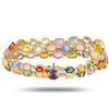 Image 3 : 44.57 ctw MultiColor Sapphire and 0.74 ctw Diamond 14K Yellow Gold Bracelet