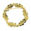 Image 2 : Antique Art Nouveau 14K Gold Matte Enamel Seed Pearl & Leaf Wreath Brooch Pin