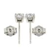 Image 4 : NEW Classic 14k White Gold 0.50 ctw Round Brilliant Diamond 4-Prong Stud Earring