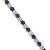 Image 5 : New 18k White Gold 12.26 ctw Top Quality Diamond & Sapphire Tennis Line Bracelet