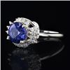 Image 2 : 2.84 ctw Tanzanite and 0.37 ctw Diamond Platinum Ring