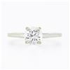 Image 4 : Vintage 14k White Gold High Quality Round Prong Cubic Zirconia Cz Solitaire Ring