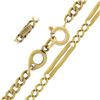 Image 1 : Vintage 14k Gold Curb Link w/ Polished Open Bar Link Long 32" Chain Necklace